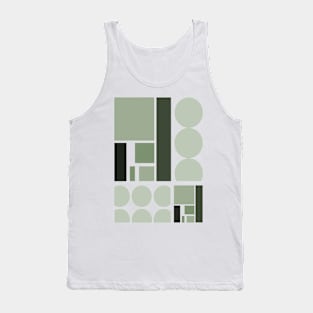 grey abstract - mondrain style with circles Tank Top